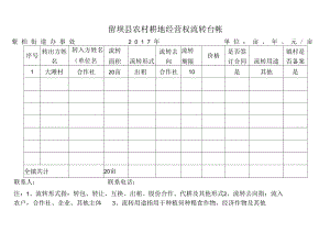 街道办农村耕地经营权流转台帐.docx