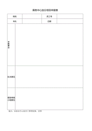 乘务中心加分项目申报表.docx