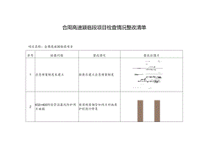 合周高速颍段临项目检查情况整改清单.docx