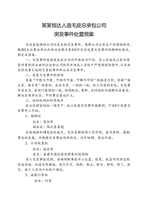 公司突发事件处置预案.docx