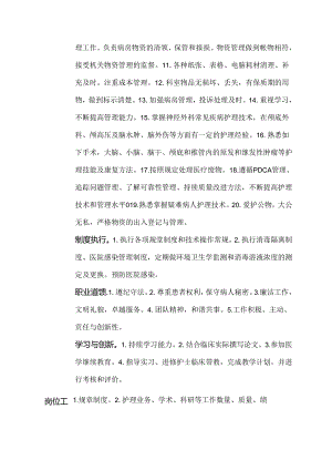 二级甲等医院神经外科总务护士岗位说明书.docx