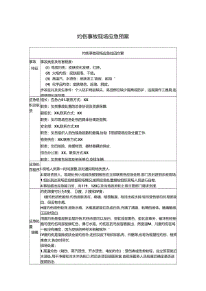 灼伤事故现场应急预案.docx