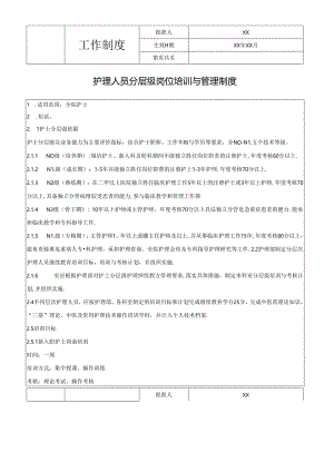 护理人员分层级岗位培训与管理制度.docx