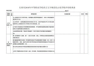 长春市2018年中等职业学校语言文字规范化示范学校评估检查表.docx
