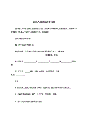 负责人授权委托书范文.docx