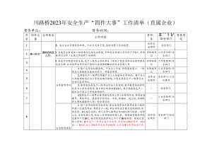 四川路桥2023年安全生产“四件大事”工作清单改5.16.docx