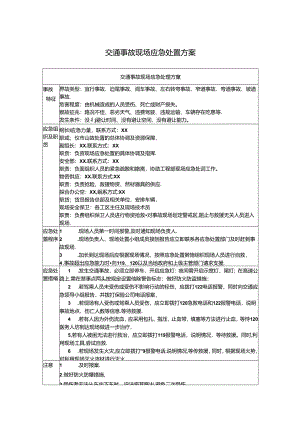 交通事故现场应急处置方案.docx