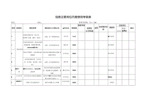 信息主管岗位月度绩效考核表.docx