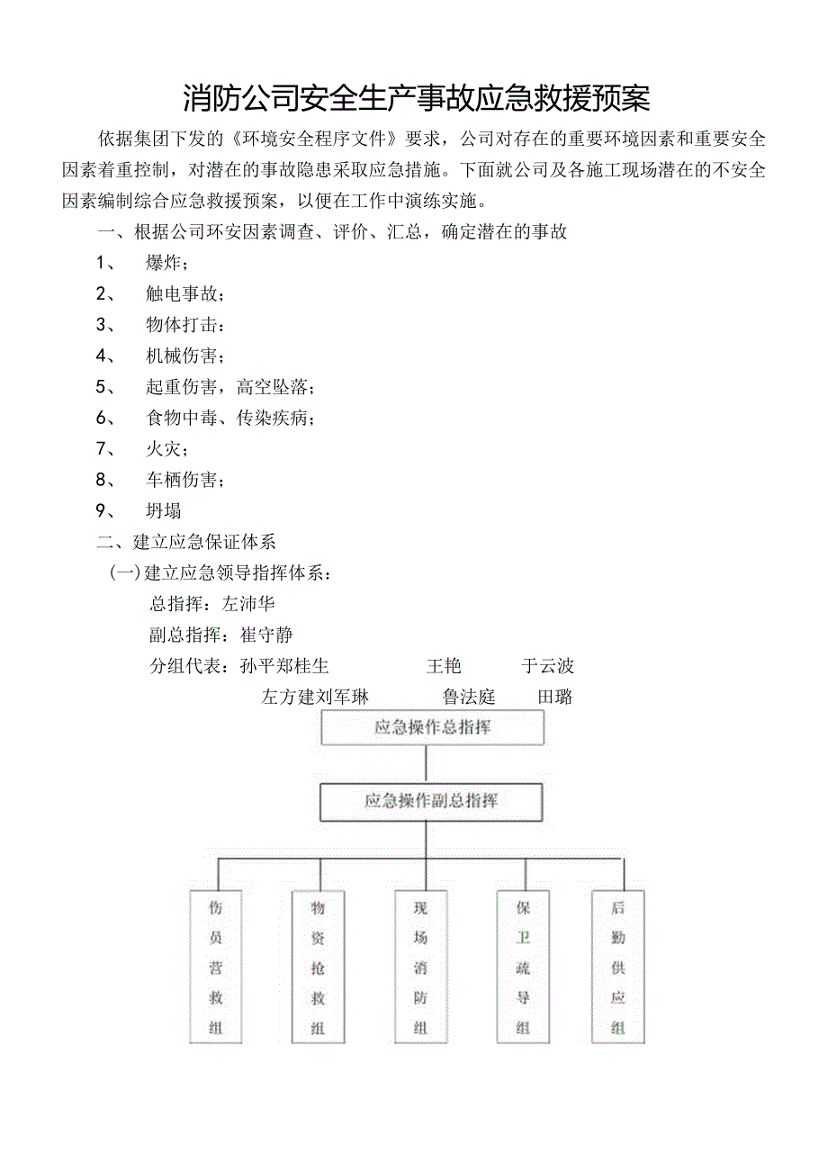 消防公司安全事故应急救援预案.docx_第1页