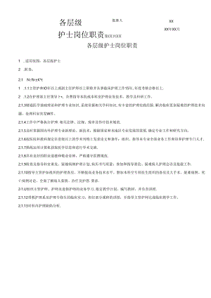 各层级护士岗位职责.docx