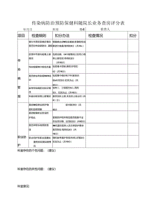 随院长业务查房评分表（2015.1）.docx