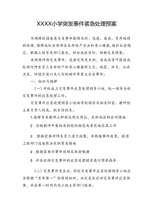 小学突发事件紧急处理预案.docx