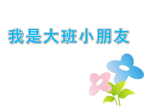 大班语言《我是大班小朋友》PPT课件教案大班-语言我是大班小朋友.pptx