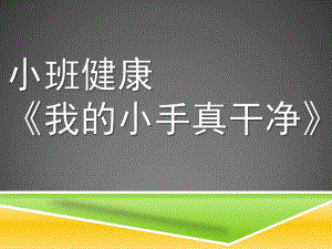 小班健康《我的小手真干净》PPT课件教案微课件.pptx