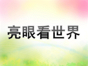 小班健康《亮眼看世界》PPT课件教案亮眼看世界.pptx