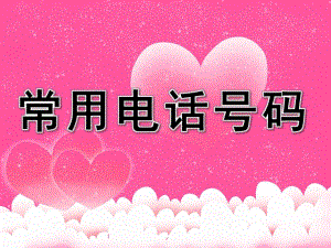 大班安全知识《常用电话号码》PPT课件大班安全知识.pptx