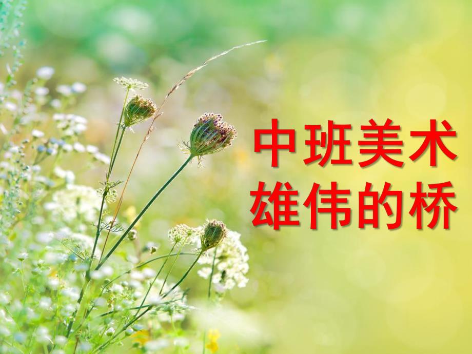 中班美术《雄伟的桥》PPT课件中班美术：雄伟的桥.pptx_第1页