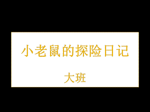 大班绘本《小老鼠的探险日记》PPT课件教案小老鼠的探险日记.pptx