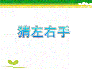 大班综合《猜左右手》PPT课件教案猜左右手 参考.pptx