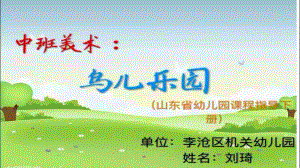 中班美术《鸟儿乐园》视频 课件 教案中班美术《鸟儿乐园》课件.pptx