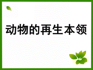 大班科学《动物的再生本领》PPT课件动物的再生本领.pptx