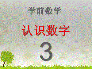 学前班《认识数字3》PPT课件教案认识数字.pptx