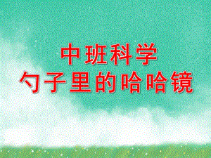 勺子里的哈哈镜PPT课件教案图片中班科学勺子里的哈哈镜.pptx