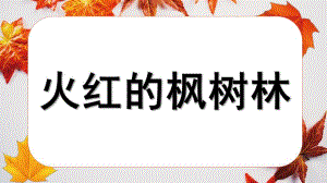 大班美术《火红的枫叶林》PPT课件大班美术：火红的枫叶林.pptx