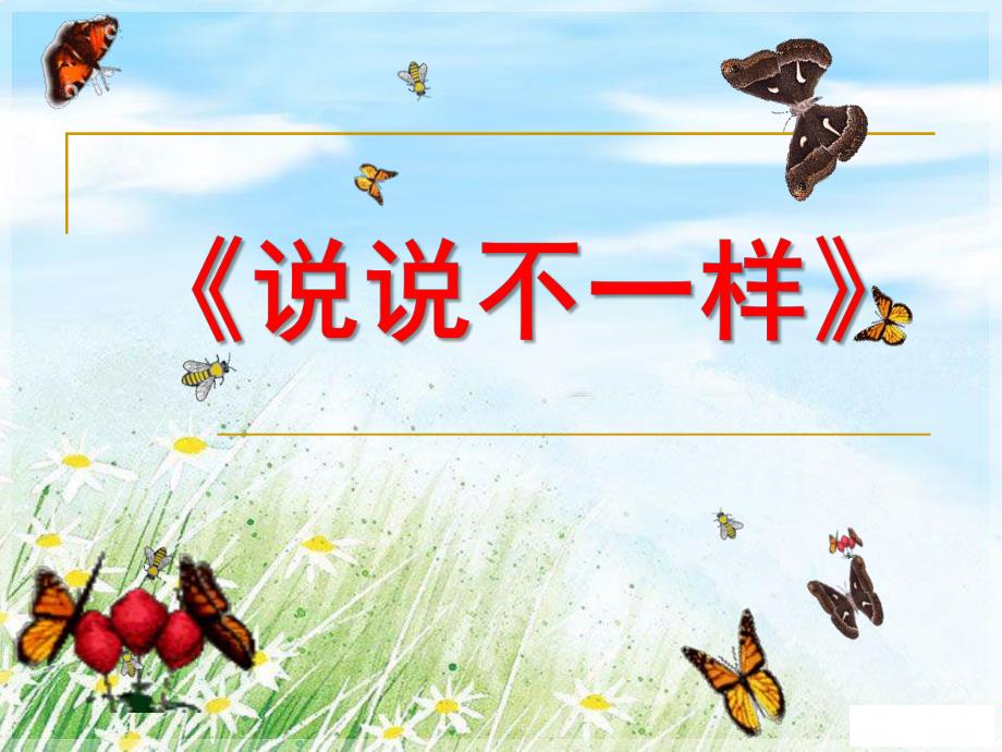 大班数学《说说不一样》课件PPT大班说说不一样.pptx_第1页