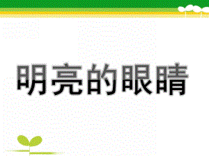 幼儿园《明亮的眼睛》PPT课件教案明亮的眼睛ppt课件.pptx