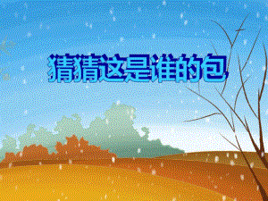 中班社会优质课《猜猜这是谁的包》PPT课件中班社会优质课《猜猜这是谁的包》PPT课件.ppt