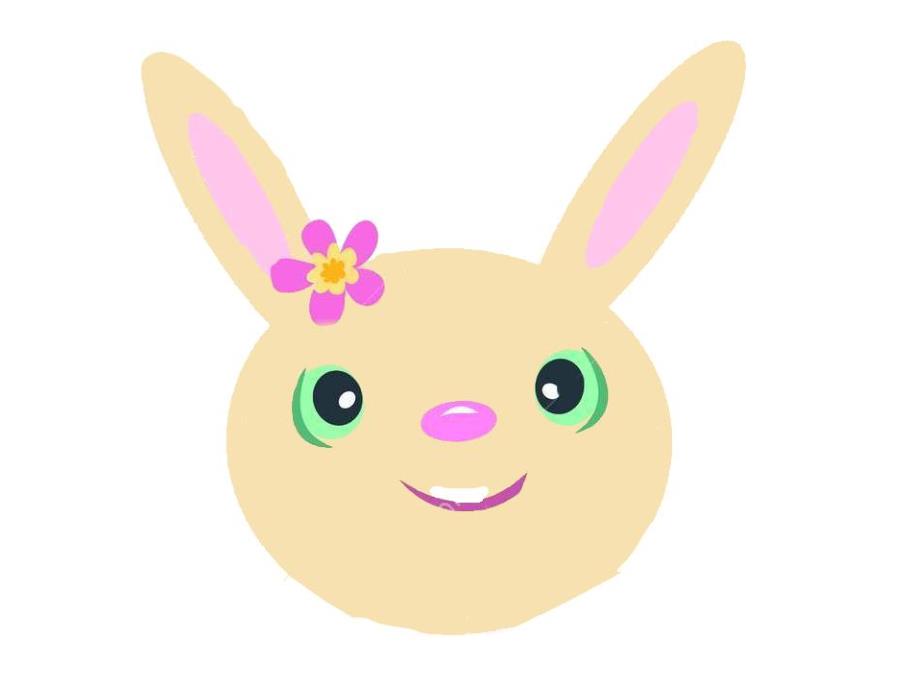 Y276.小班语言小兔子找太阳》兔子头饰教具图.ppt_第1页