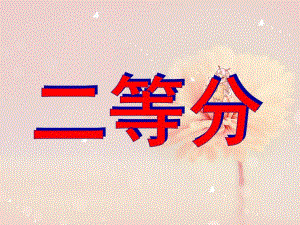 大班《2等分》PPT课件大班2等分.ppt