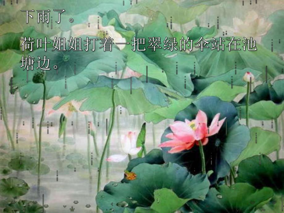 幼儿园散文诗《荷叶姐姐的伞》PPT课件教案荷叶姐姐的伞.pptx_第2页