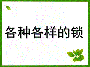 中班科学《各种各样的锁》课件PPT教案各种各样的锁.ppt