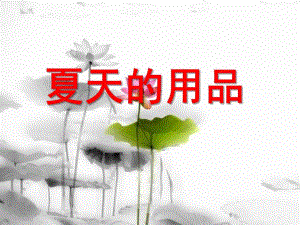 中班科学《夏天的用品》PPT课件夏天的用品.ppt
