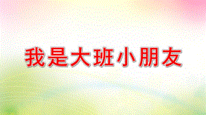 我是大班的小朋友PPT课件教案图片我是大班小朋友.pptx