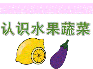 认识水果蔬菜PPT课件教案幼儿图片认识水果蔬菜.pptx