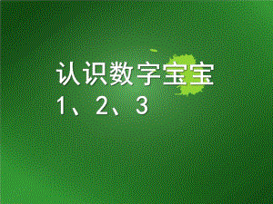 幼儿园认识《数字宝宝123》PPT课件认识数字宝宝.pptx