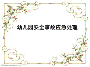 幼儿园安全事故应急处理PPT课件幼儿园安全事故应急处理.pptx