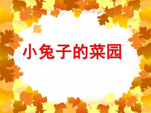 中班音乐《小兔子的菜园》PPT课件教案小兔子的菜园.ppt
