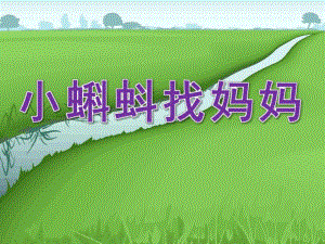 Y799大班语言《小蝌蚪找妈妈》赠送版本PPT.ppt
