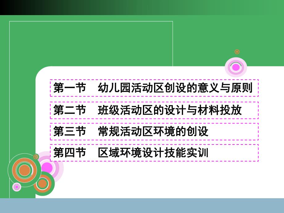 幼儿园活动区创设的意义与原则PPT课件第一节--幼儿园活动区创设的意义与原则.pptx_第2页