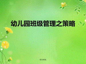 幼儿园班级管理之策略PPT课件幼儿园班级管理之策略PPT课件.ppt