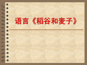 大班语言《稻谷和麦子》PPT课件教案语言幼儿园大班稻谷和麦子.ppt