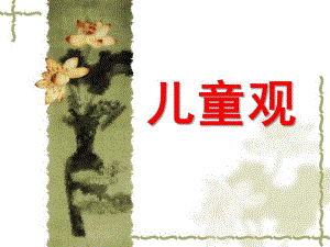 幼儿园科学的儿童观PPT课件儿童观.ppt