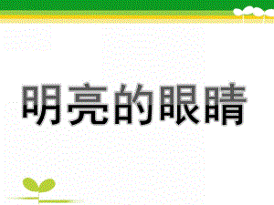 幼儿园《明亮的眼睛》PPT课件教案明亮的眼睛ppt课件.ppt