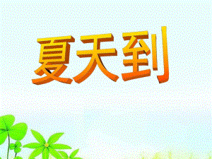 大班公开课《夏天到》PPT课件公开课《夏天到》.ppt