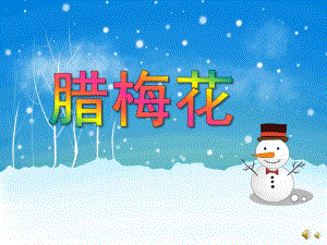 小班语言儿歌《腊梅花》PPT课件配音音乐PPT课件.ppt