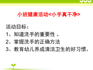 小班健康《小手真干净》PPT课件教案小手真干净.ppt